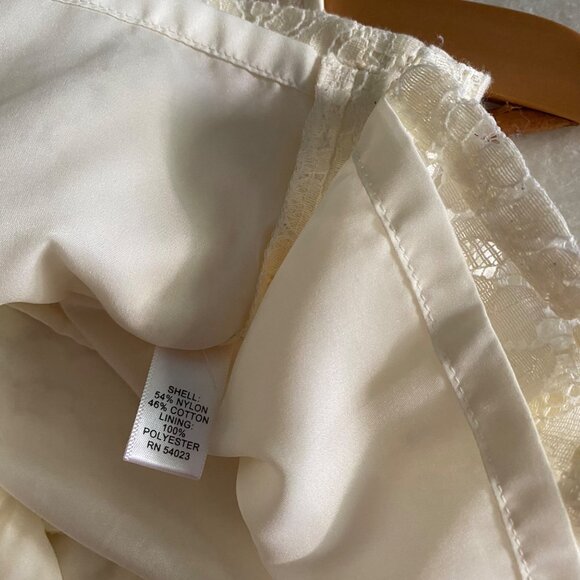 size 10 cream/ivory lined lace tank top cami zip back Banana Republic - Picture 9 of 9